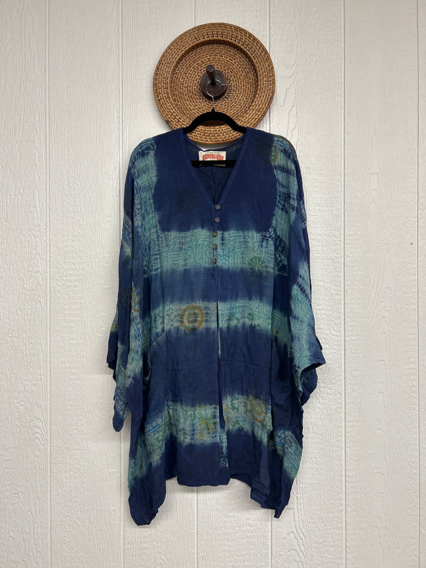 Aura Edit Crepe Sari Gaia Split Tunic 0726 028