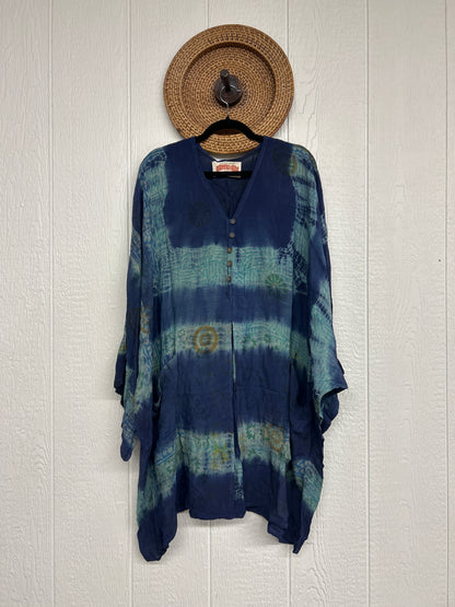 Aura Edit Crepe Sari Gaia Split Tunic 0726 028