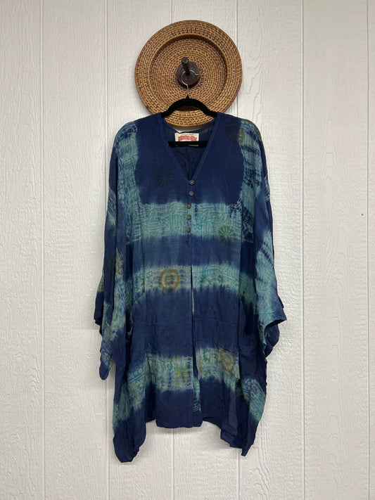 Aura Edit Crepe Sari Gaia Split Tunic 0726 028
