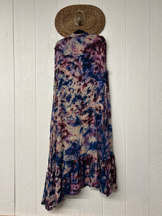Crepe Sari Summer Dahlia Duster 0726 125