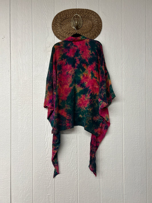 Crepe Sari Summer Nirvana Button Down 0626 034