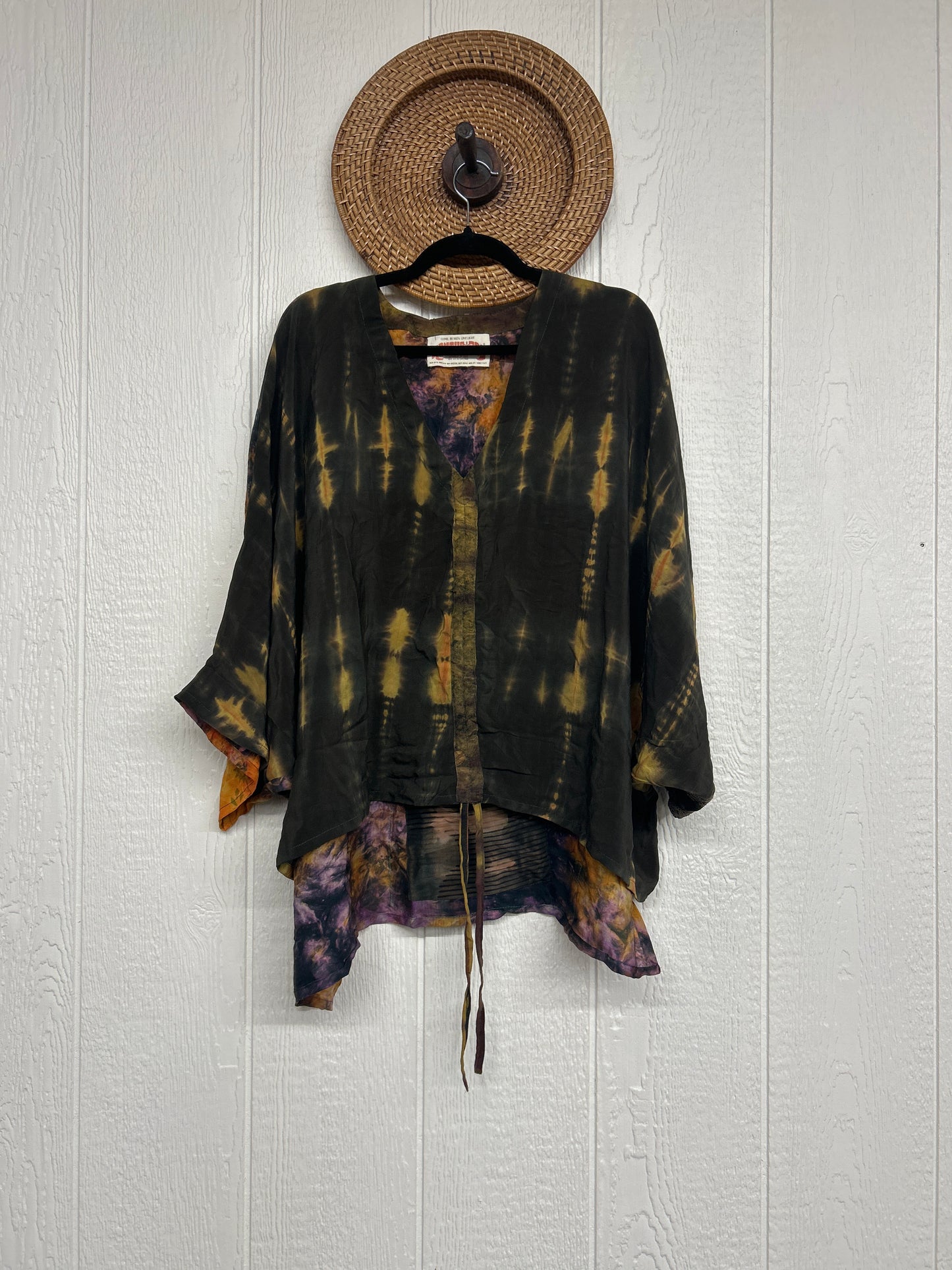 Crepe Sari Hi Lo Butterfly Top 0726 013
