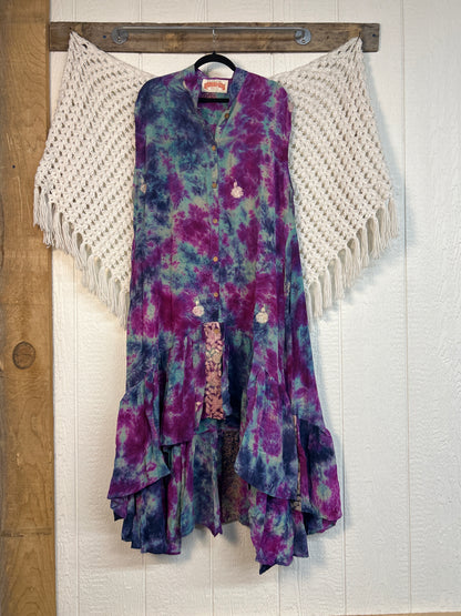 Crepe Sari Summer Dahlia Duster 0726 148