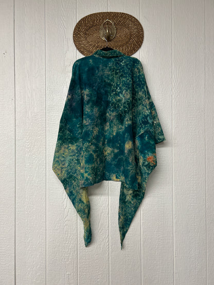 Crepe Sari Summer Nirvana Button Down 0626 099