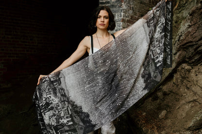 Stargazer Bohemian Scarf with Falling Stars