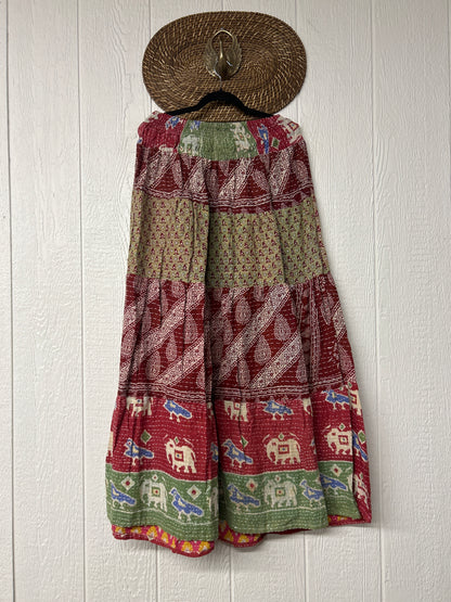 Pareo Kantha Lotus Maxi Skirt 0826 186