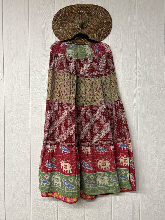 Pareo Kantha Lotus Maxi Skirt 0826 186