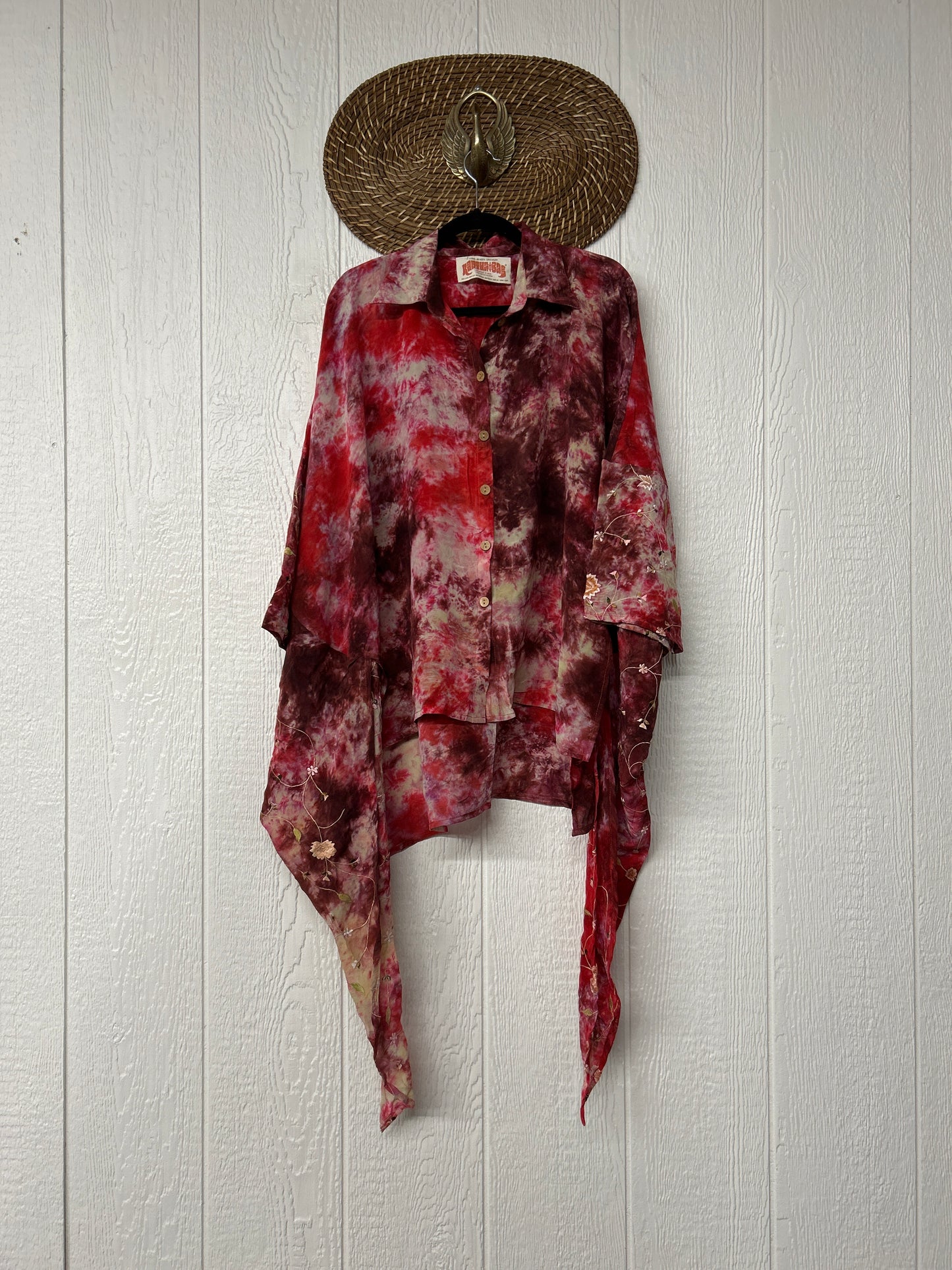 Crepe Sari Summer Nirvana Button Down 0626 159