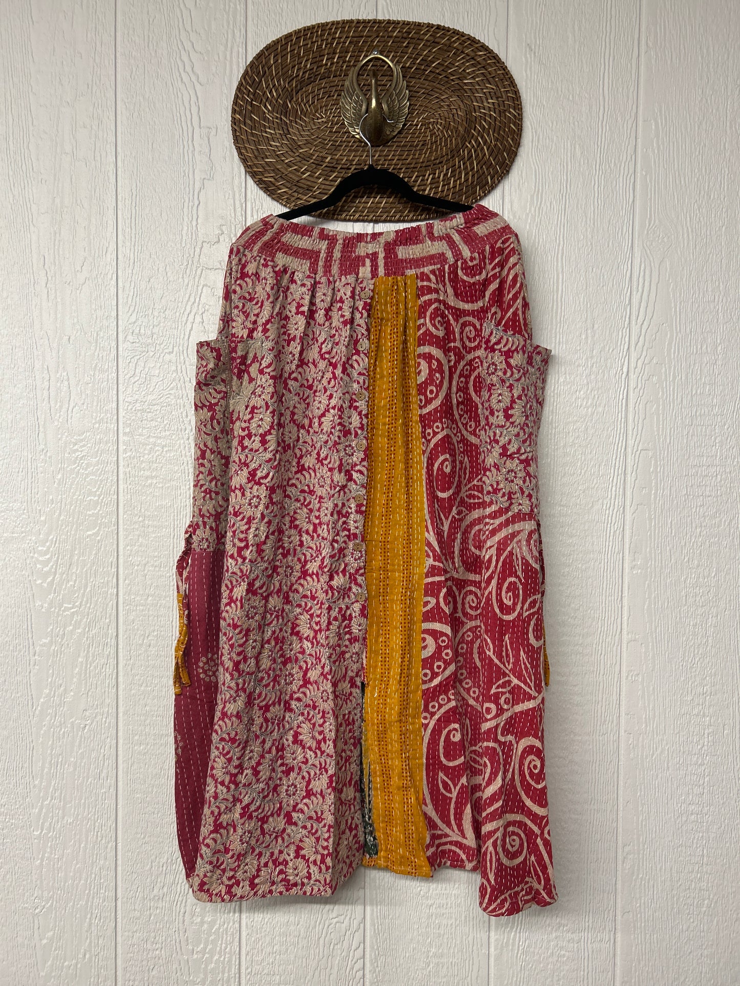 Pareo Kantha Butterfly Cargo Skirt 0426 144