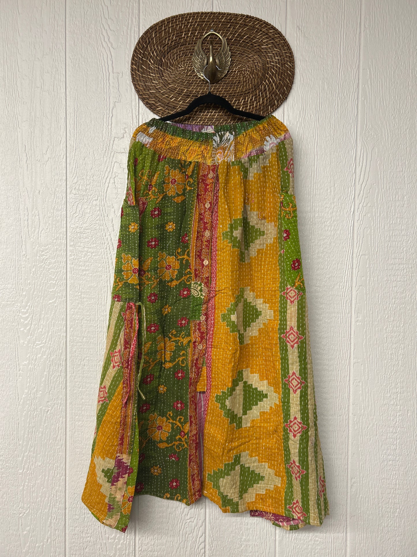 Pareo Kantha Butterfly Cargo Skirt 0426 112