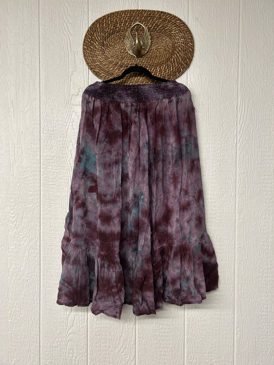 Crepe Sari Dahlia Skirt 1026 029