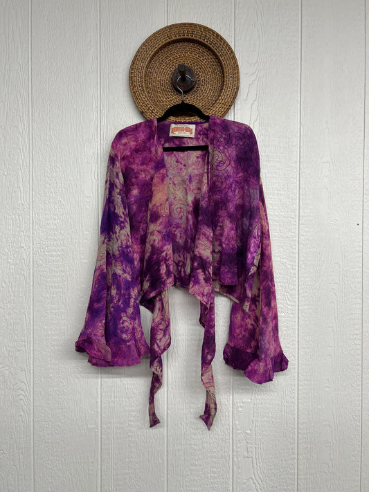 RETAIL Crepe Sari Zeppelin Crop Shrug 0426 059