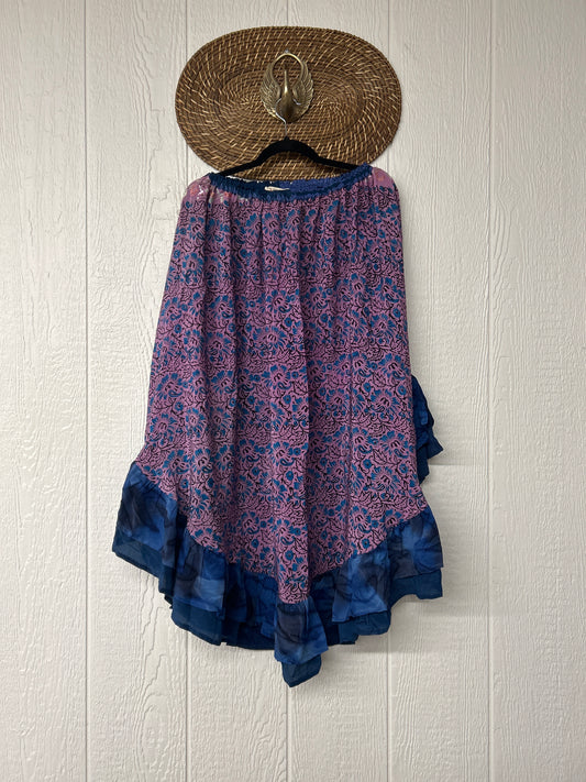 Crepe Wild Rose Skirt 1025 026