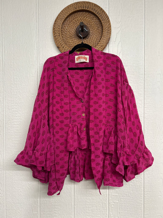 Crepe Sari Wild Rose Top 1225 070