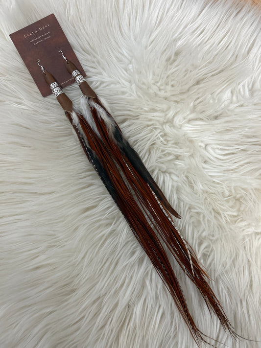 Feather Earrings - Long - 002