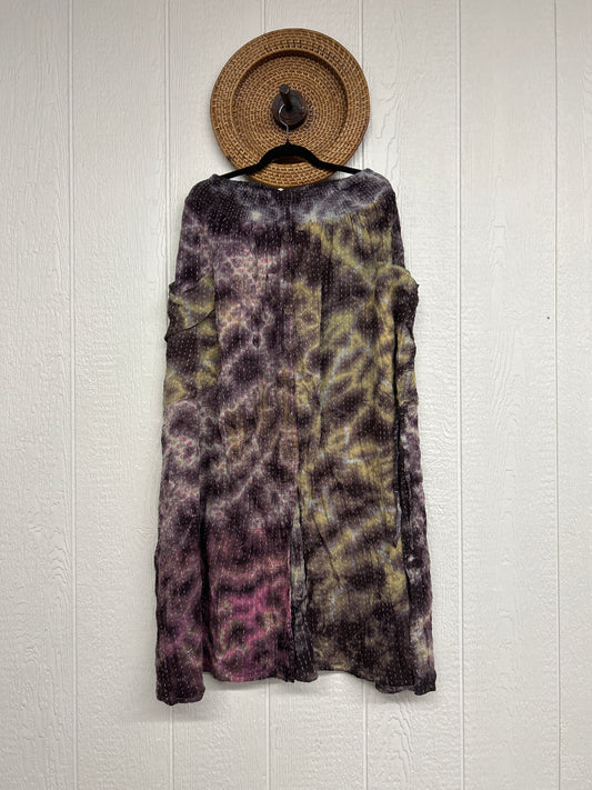 Aura Edit Pareo Kantha Butterfly Cargo Skirt 0726 001