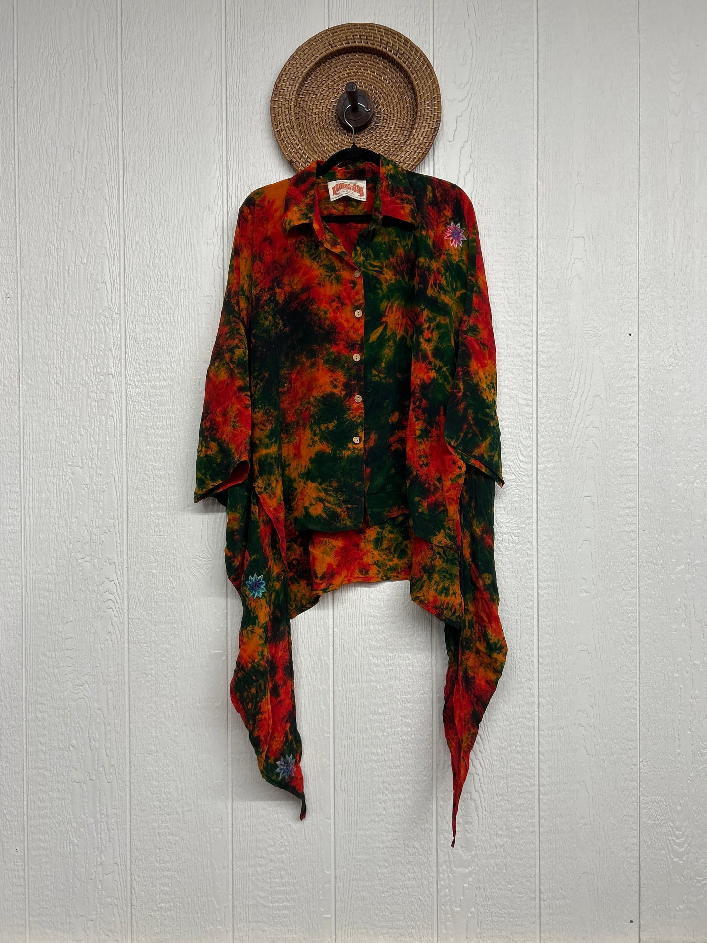 Crepe Sari Summer Nirvana Button Down 0626 211