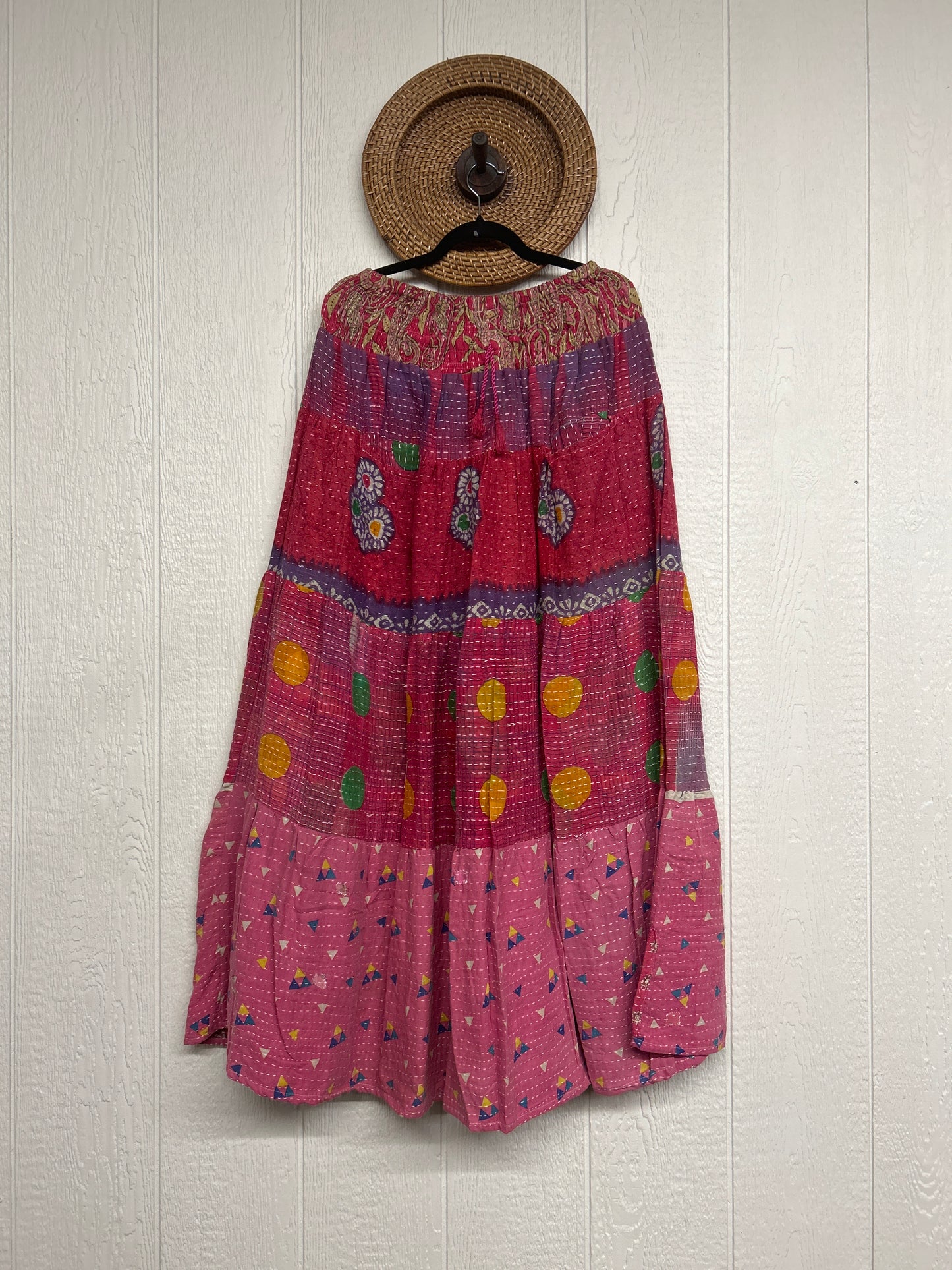 Pareo Kantha Lotus Maxi Skirt 0826 057