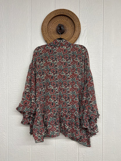 Crepe Sari Wild Rose Top 0426 048