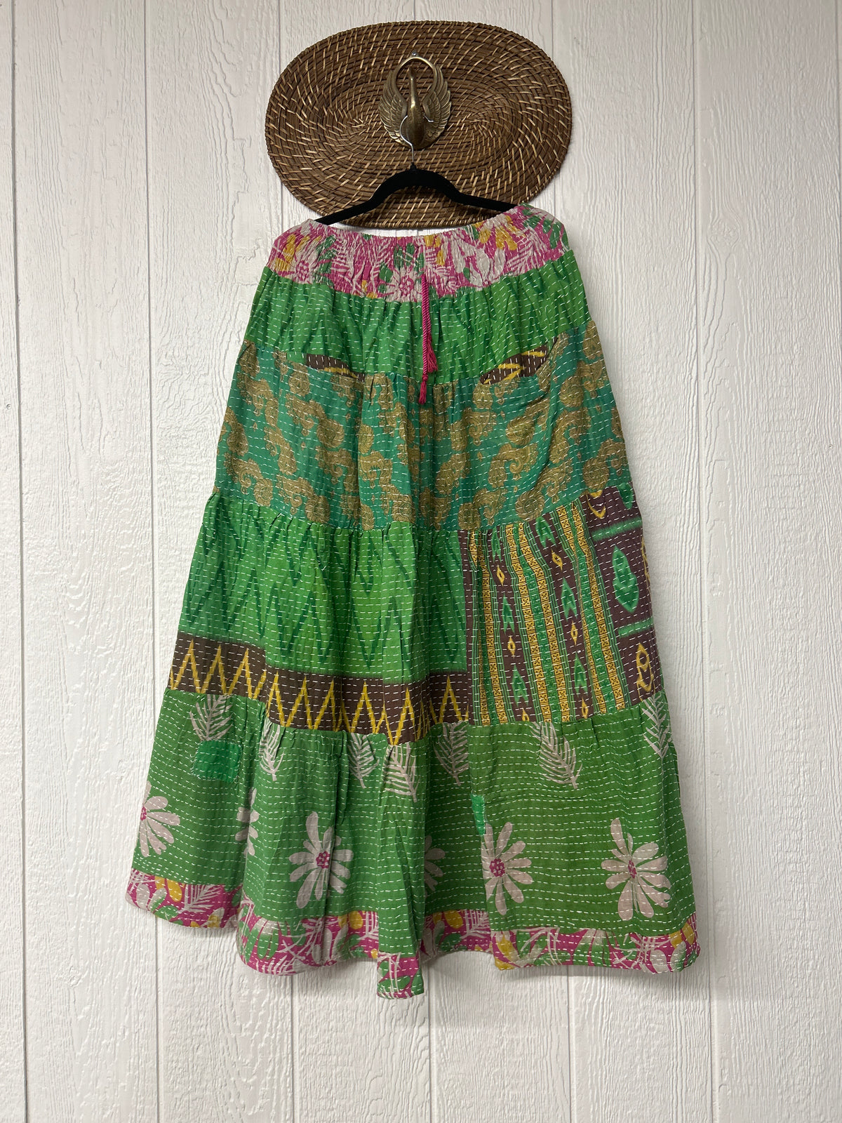 Pareo Kantha Lotus Maxi Skirt 0826 218