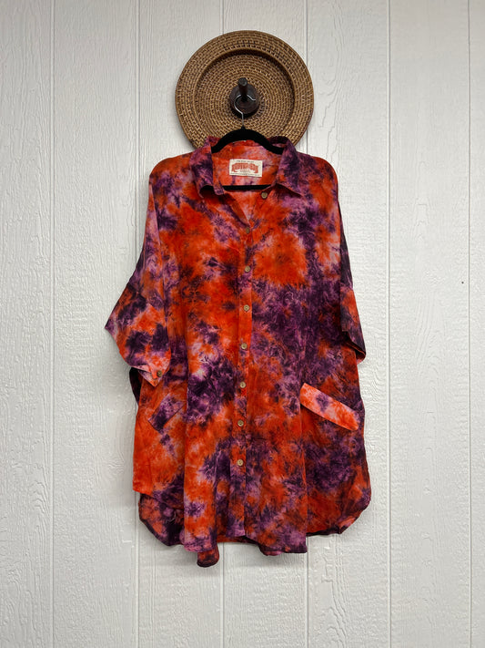 Crepe Sari Free To Be Button Down 0626 147