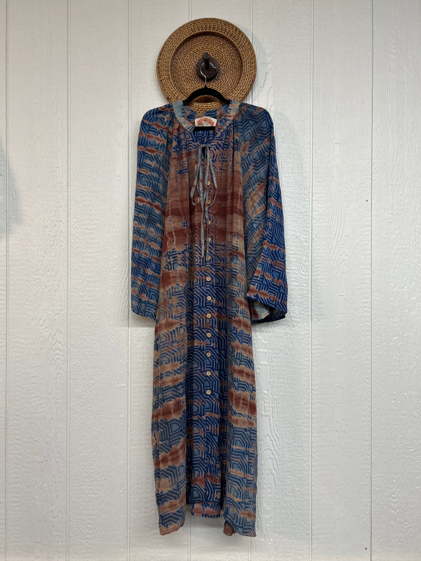 Crepe Sari Woodstock Duster Dress 0226 199