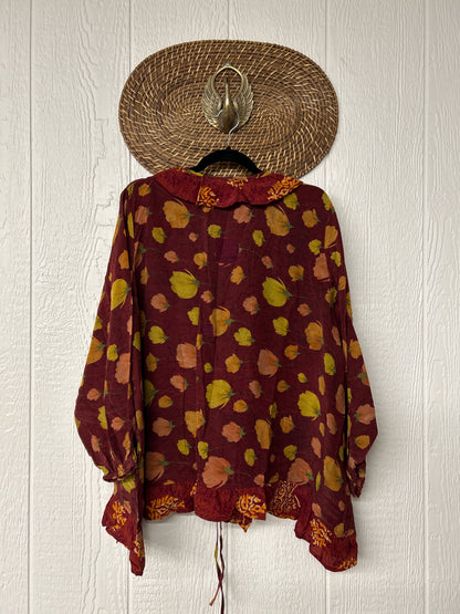 Crepe Sari Ruffle Daisy Blouse 0226 048
