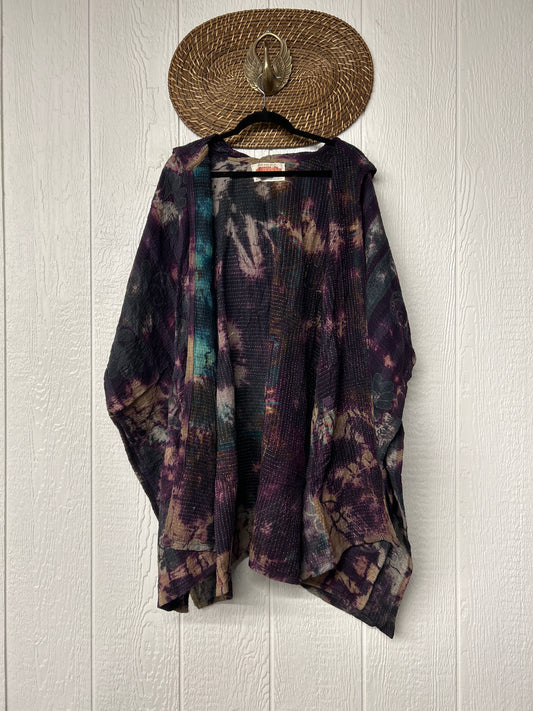Aura Edit Fine Kantha Wanderlust Poncho 1026 003