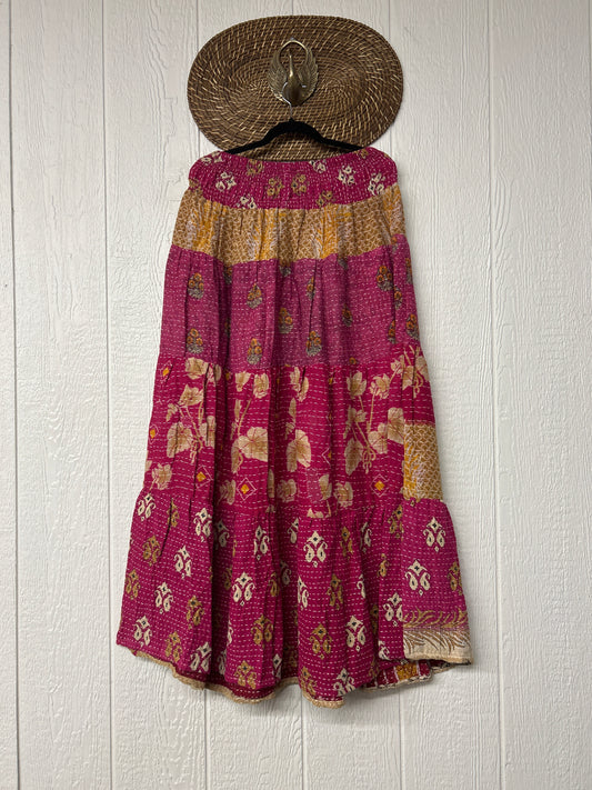 Pareo Kantha Lotus Maxi Skirt 0826 195