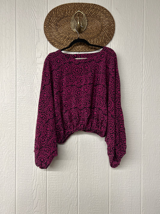 Crepe Sari Luna Crop Top 0126 236