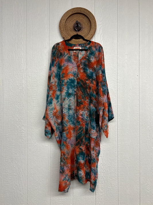 Crepe Sari Gaia Duster Dress 0426 038