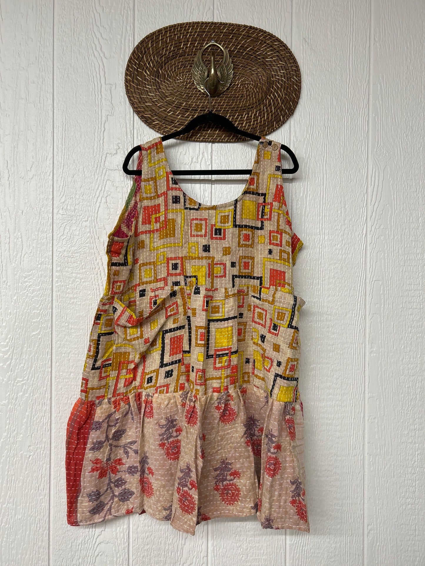 Kantha Meadow Mini Dress 0625 076