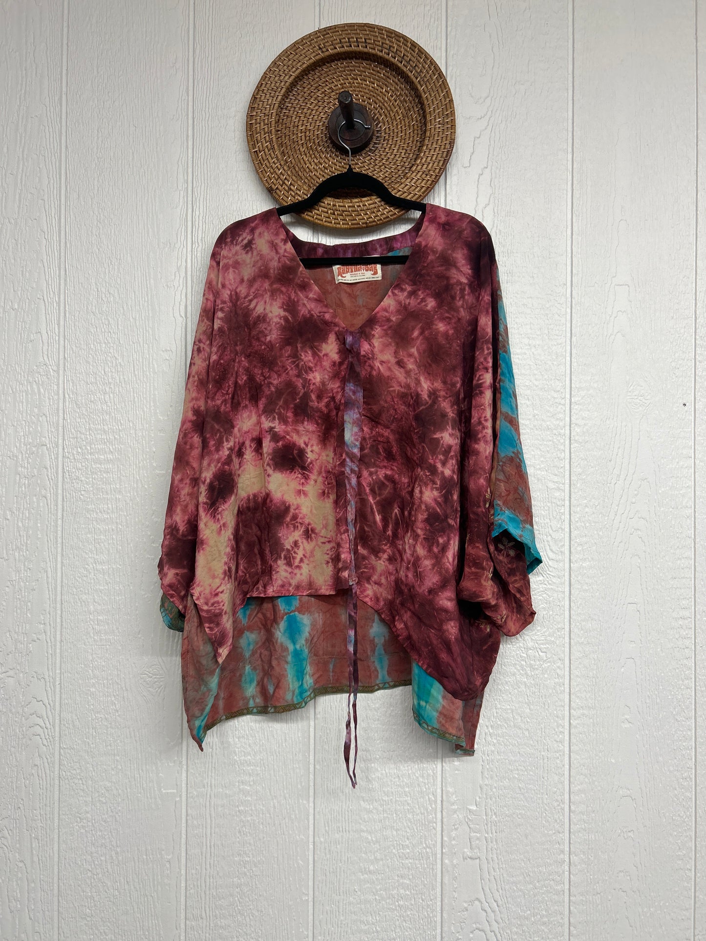 Crepe Sari Hi Lo Butterfly Top 0726 010