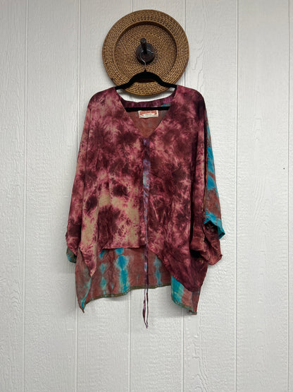 Crepe Sari Hi Lo Butterfly Top 0726 010