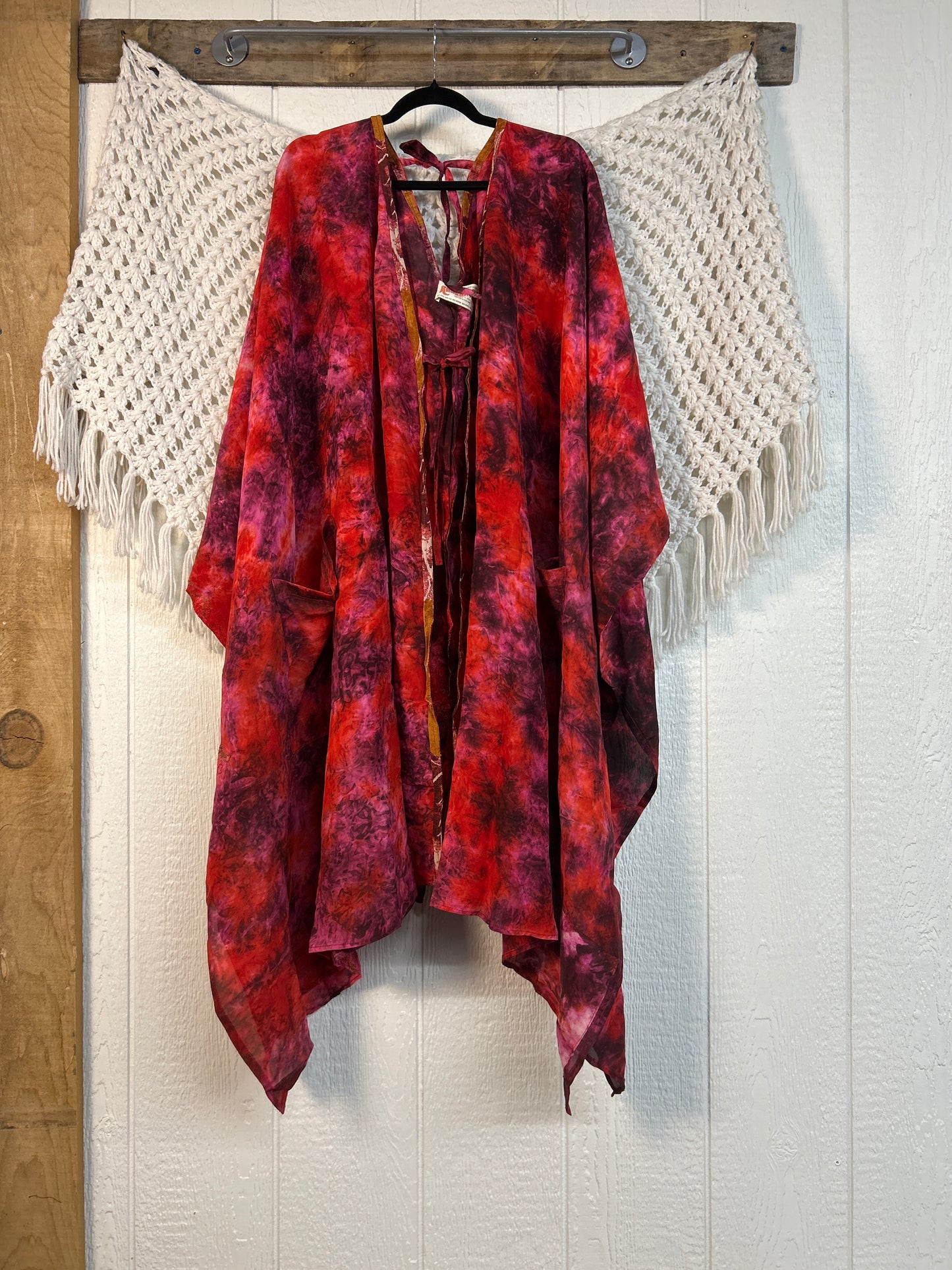 Crepe Sari Orchid Kimono 0626 167
