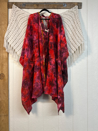 Crepe Sari Orchid Kimono 0626 167