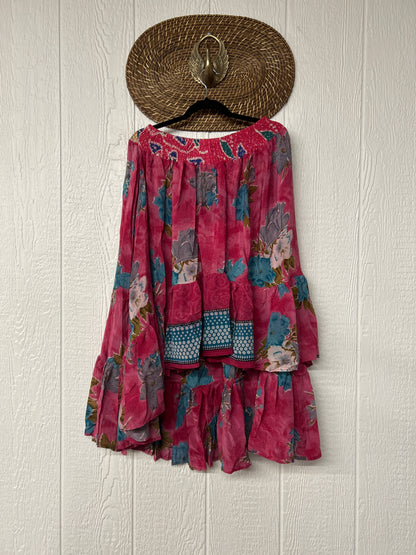 Crepe Sari Dahlia Skirt 1026 075