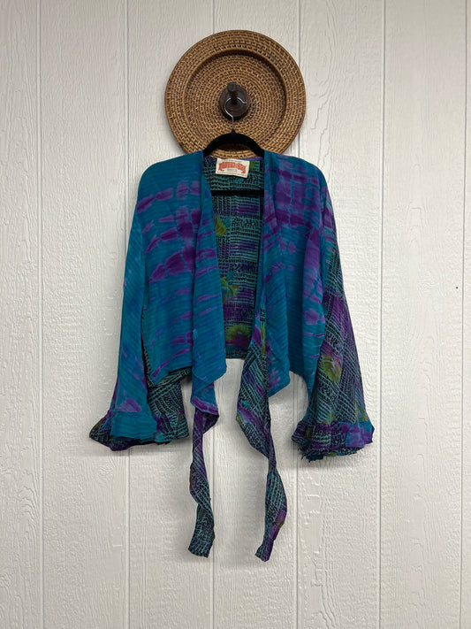 Crepe Sari Zeppelin Crop Shrug 0426 164