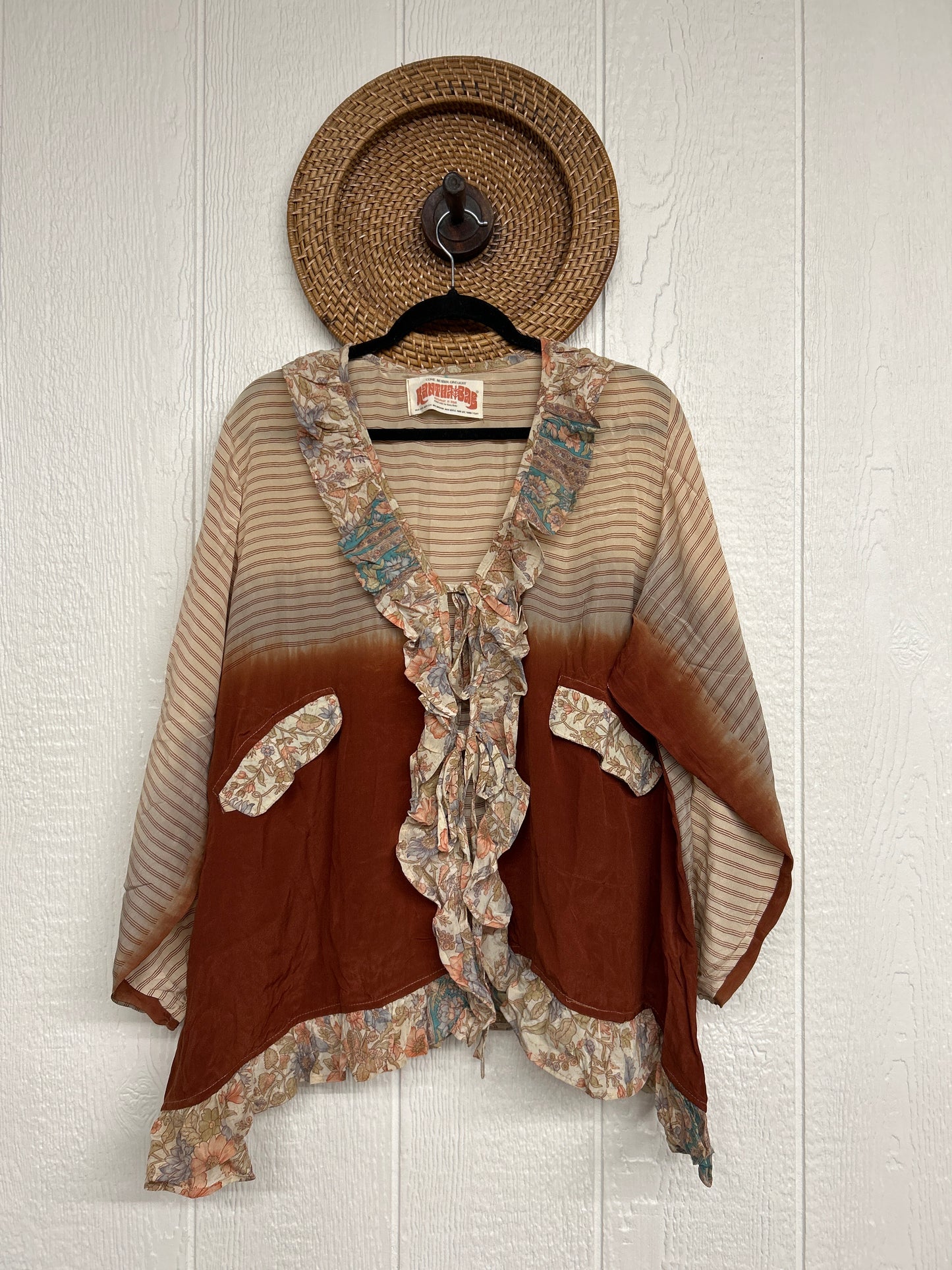 Crepe Sari Ruffle Daisy Blouse 0226 112