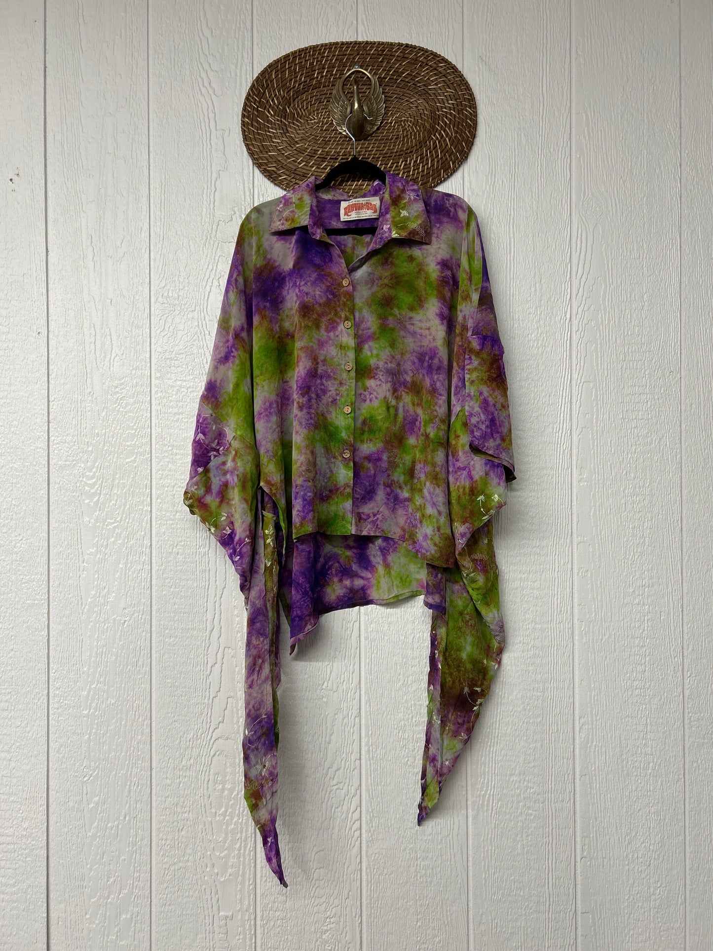 Crepe Sari Summer Nirvana Button Down 0626 193