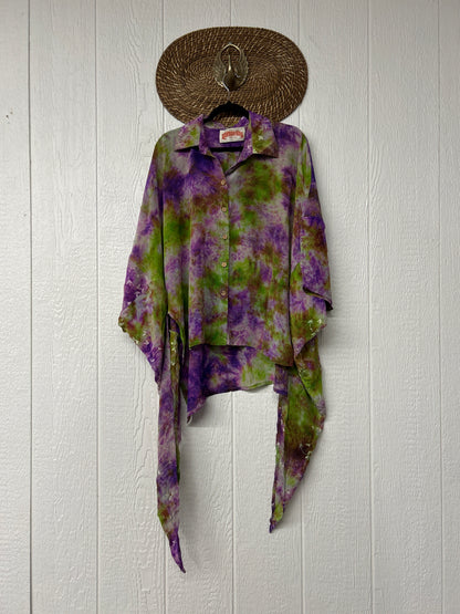 Crepe Sari Summer Nirvana Button Down 0626 193