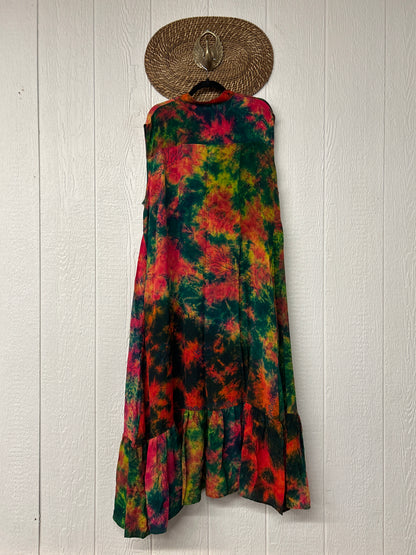Crepe Sari Summer Dahlia Duster 0726 024