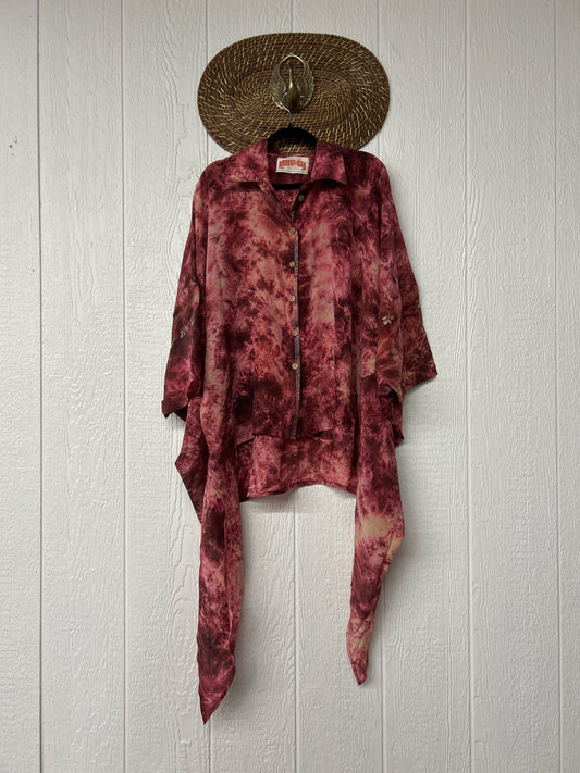 Crepe Sari Summer Nirvana Button Down 0626 092