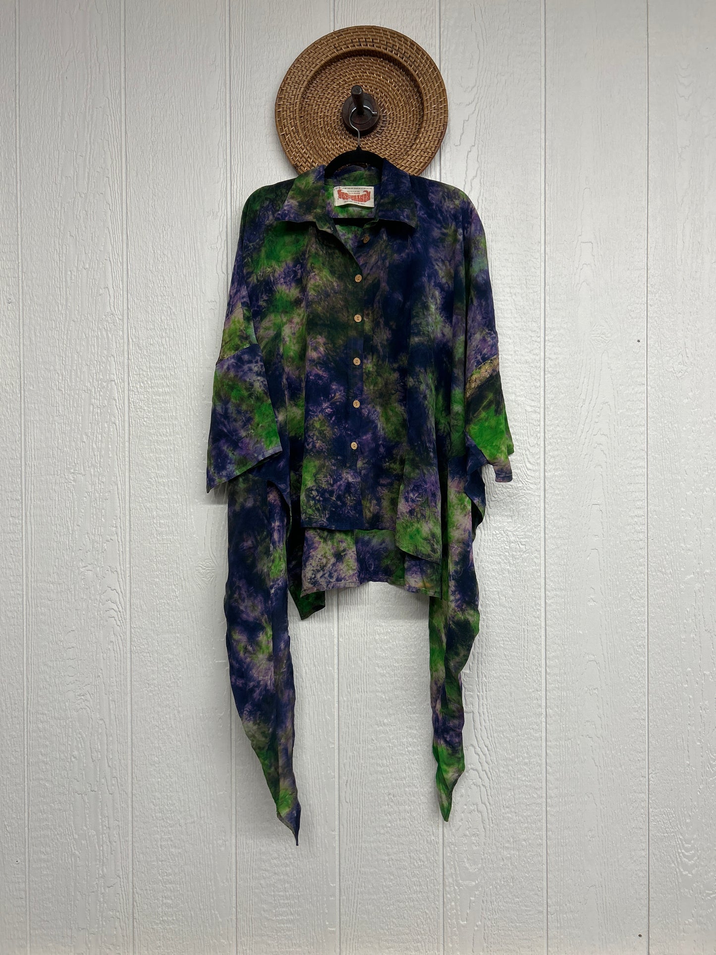 Crepe Sari Summer Nirvana Button Down 0626 273