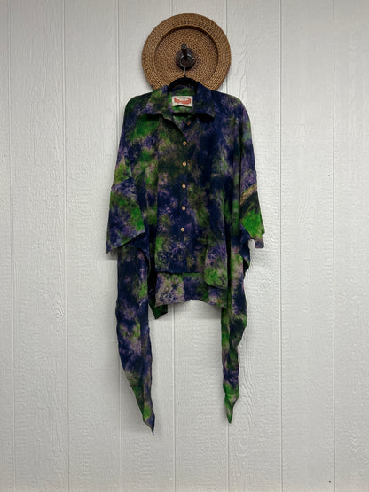 Crepe Sari Summer Nirvana Button Down 0626 273