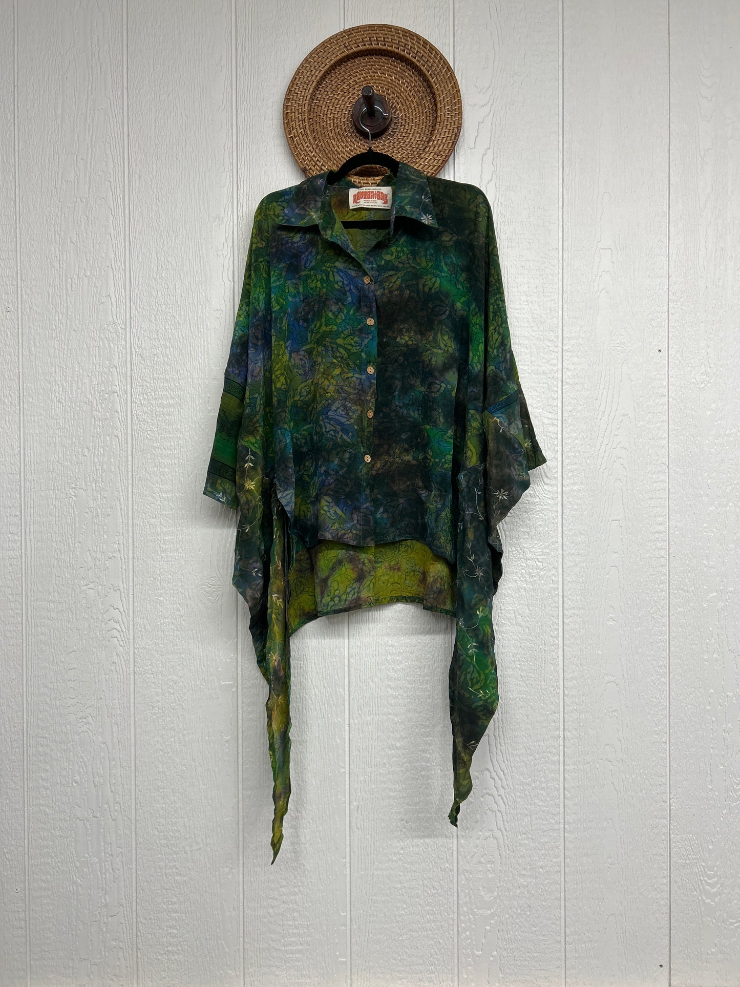 Crepe Sari Summer Nirvana Button Down 0626 132