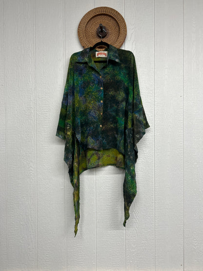 Crepe Sari Summer Nirvana Button Down 0626 132