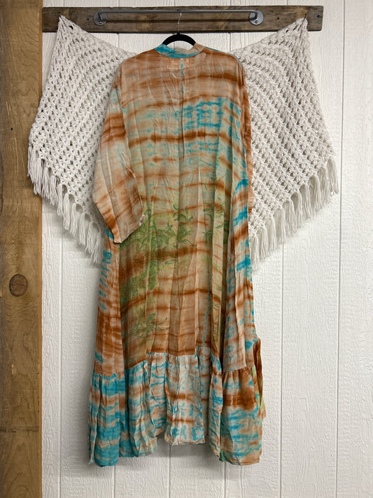 Crepe Sari Dahlia Duster Dress 0326 016