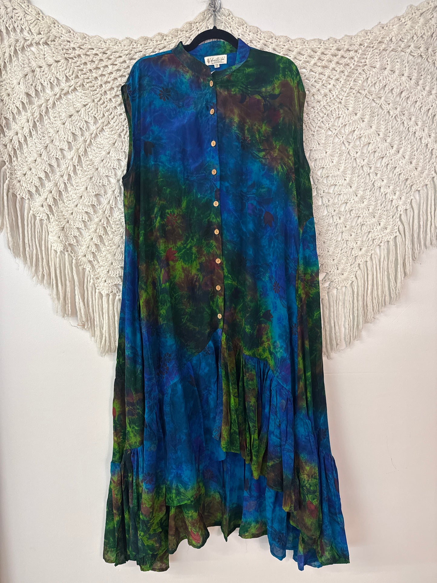 Crepe Sari Summer Dahlia Duster L0626 001