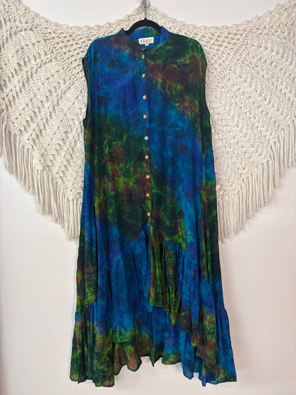Crepe Sari Summer Dahlia Duster L0626 001